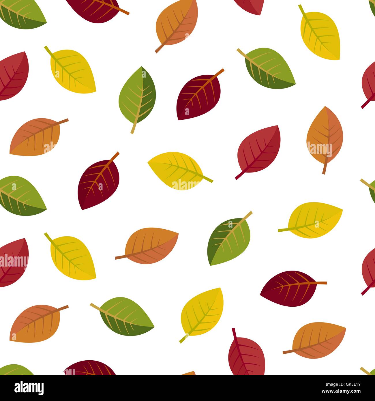 Seamless autumn leaves on a white background Stock Vector Image & Art ...