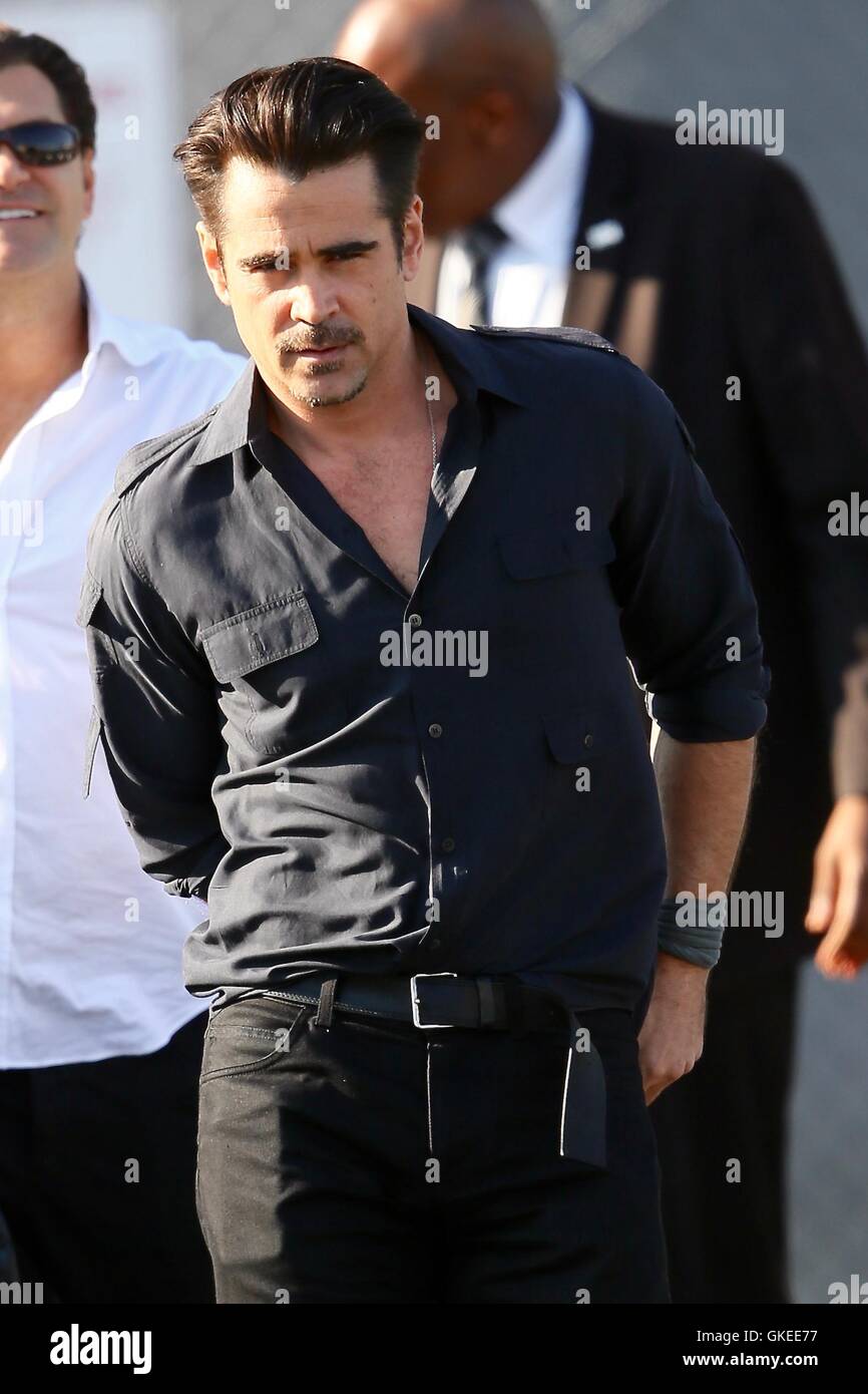 Colin Farrell seen at the ABC studios for Jimmy Kimmel Live!  Featuring: Colin Farrell Where: Los Angeles, California, United States When: 24 May 2016 Stock Photo
