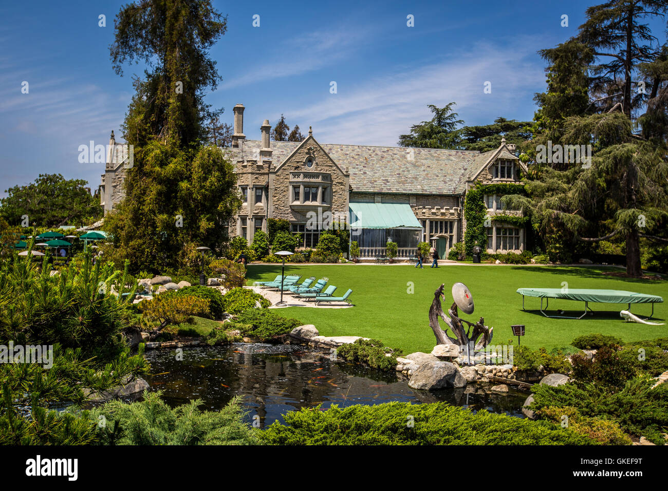 The Playboy Mansion is the home of Playboy magazine founder Hugh Hefner