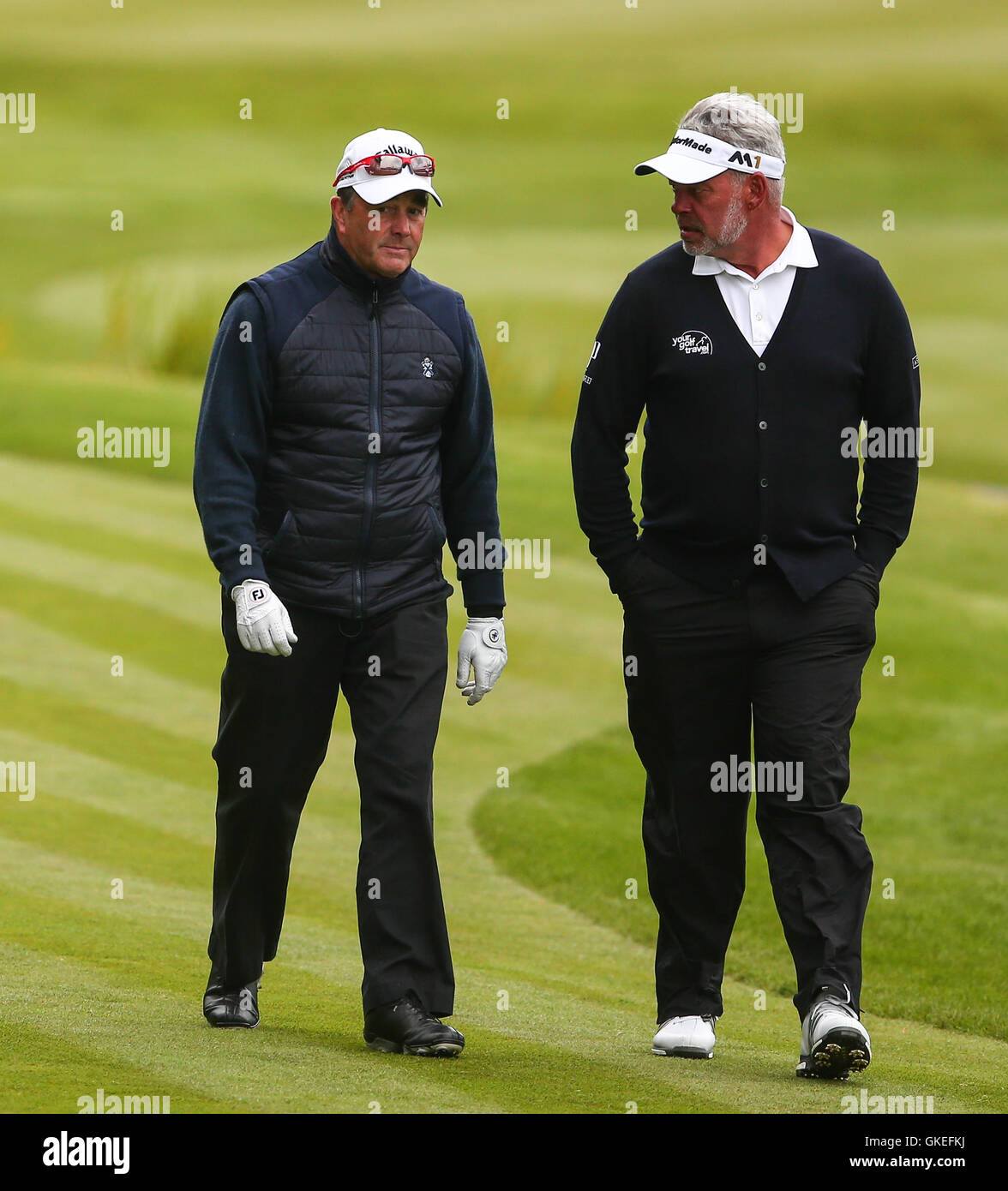 BMW PGA Championship Pro Am at Wentworth Golf Club  Featuring: Nigel Mansell, Darren Clarke Where: Virginia Water, United Kingdom When: 25 May 2016 Stock Photo