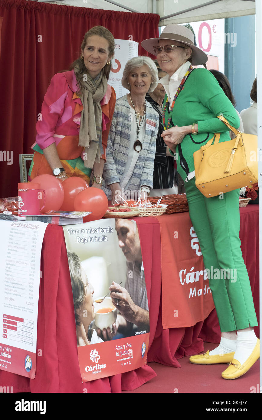 Princess Elena of Spain attends 'Dia de la Caridad' in Madrid Featuring
