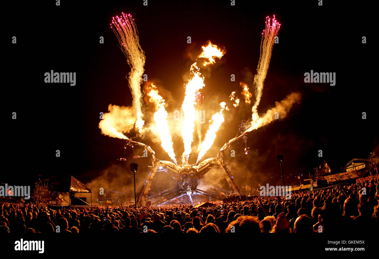 Archive images of Arcadia at various festivals around the globe