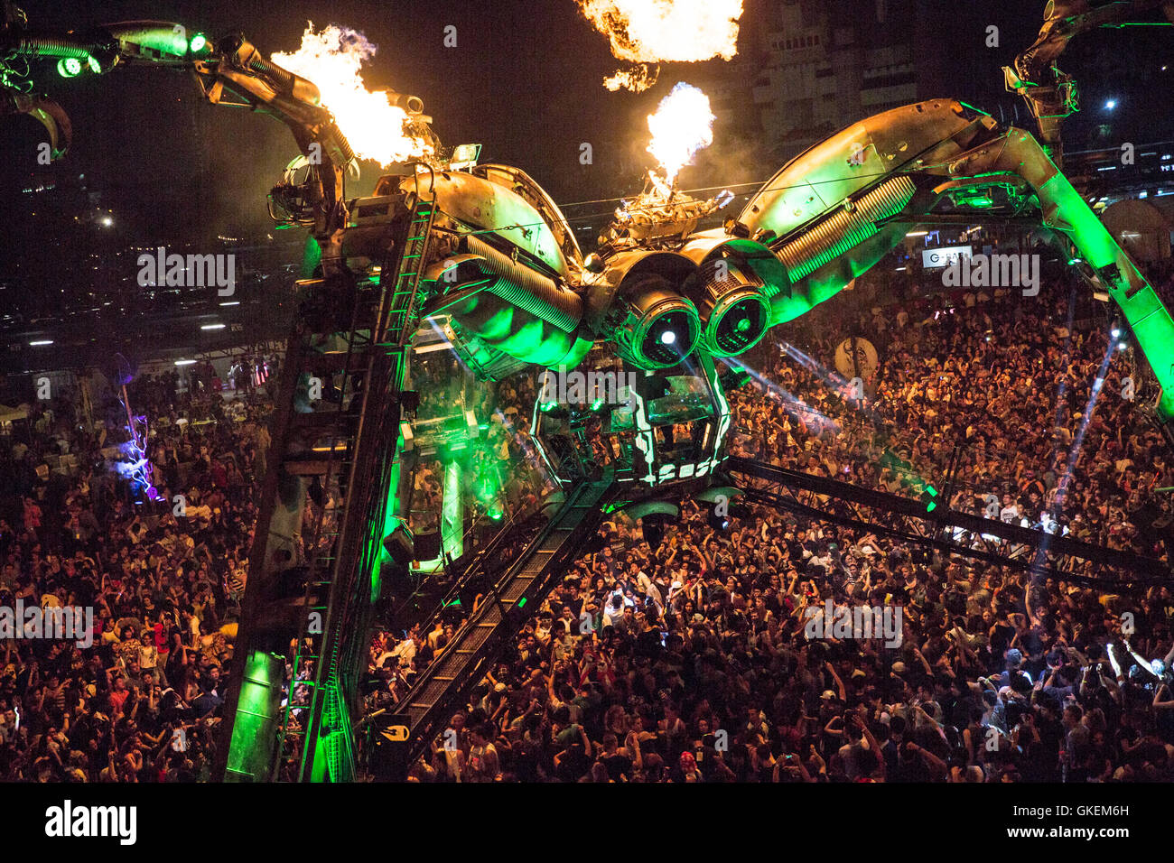 Archive images of Arcadia at various festivals around the globe