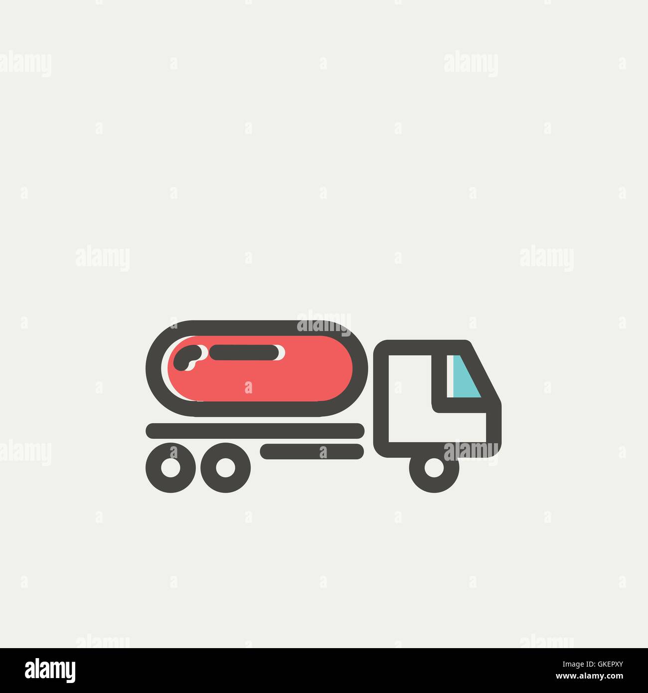 Fuel truck thin line icon Stock Vector Image & Art - Alamy