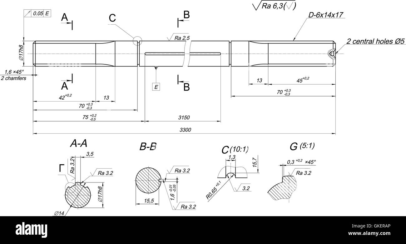 Expanded shaft sketch with radius and radical Stock Vector Image & Art ...