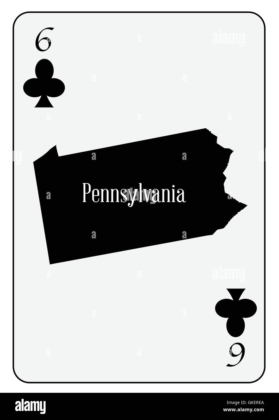 USA Playing Card 6 Clubs Stock Vector Image & Art - Alamy