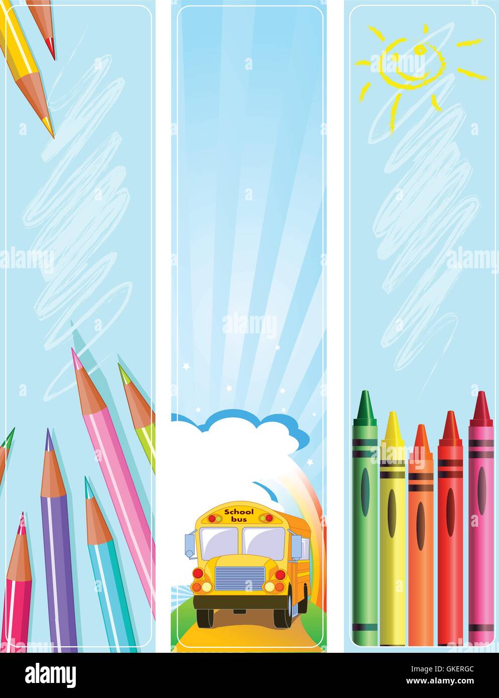 Back to school banners Stock Vector
