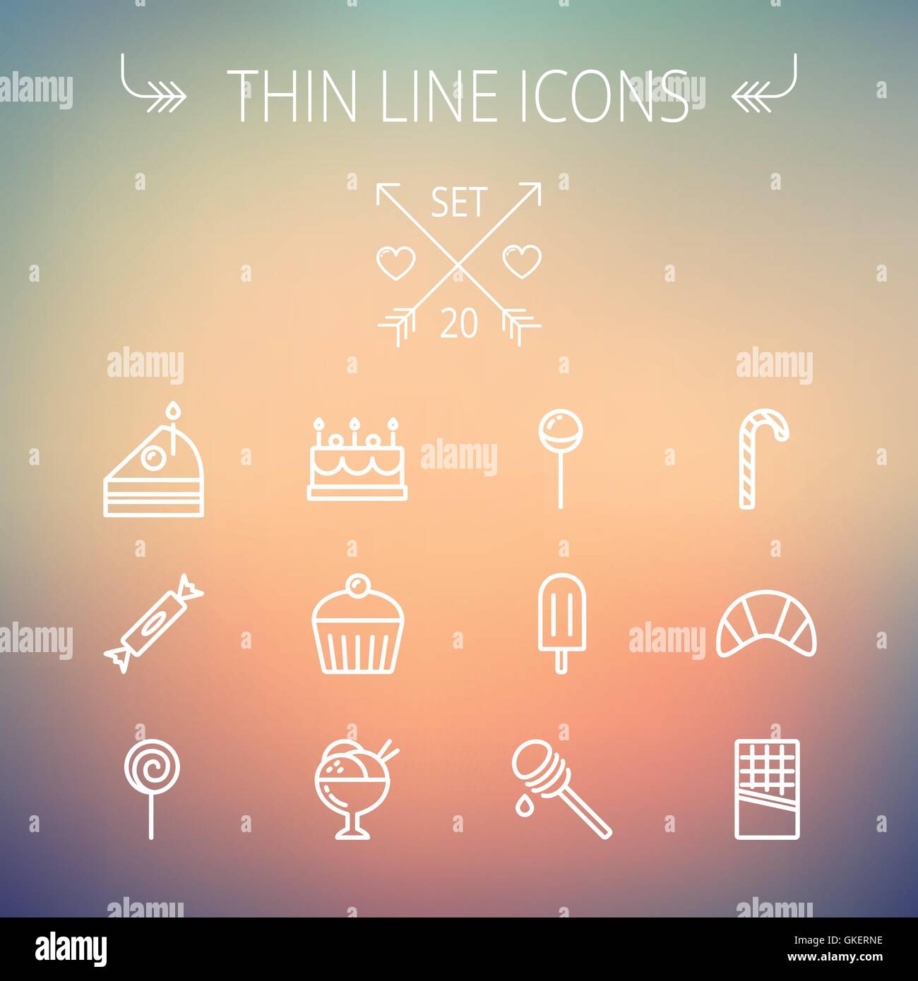 Food thin line icon set Stock Vector Image & Art - Alamy
