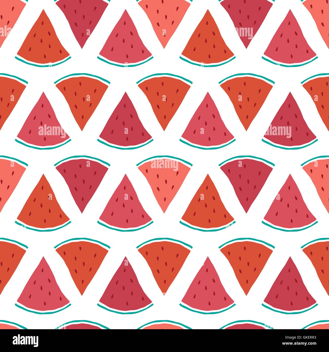 Vector tasty watermelon slices seamless pattern background Stock Vector ...