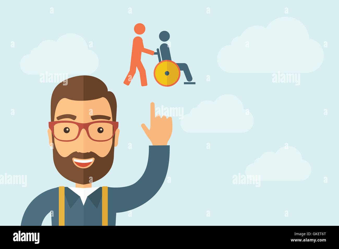 Man woman handicapped Stock Vector Images Alamy