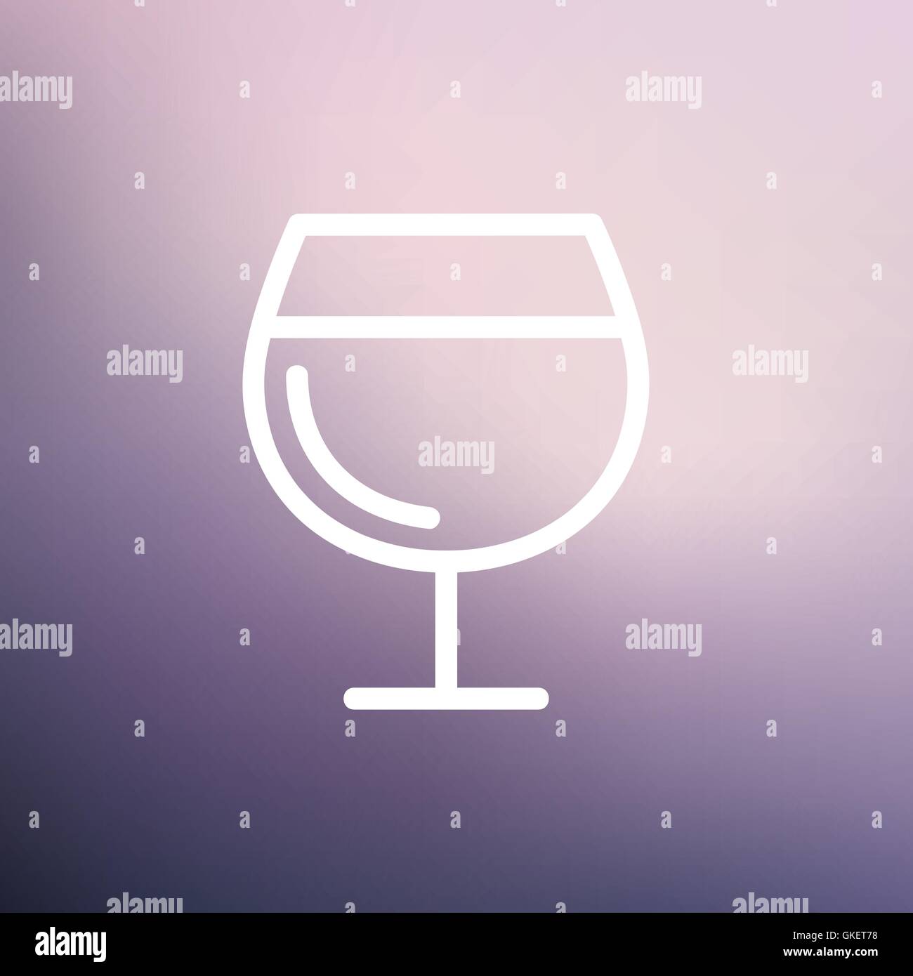 Glass of wine thin line icon Stock Vector Image & Art - Alamy