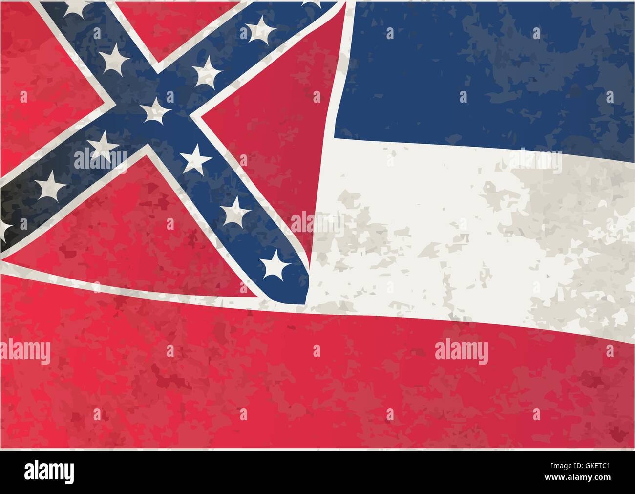 Mississippi State Flag Grunge Stock Vector Image & Art - Alamy