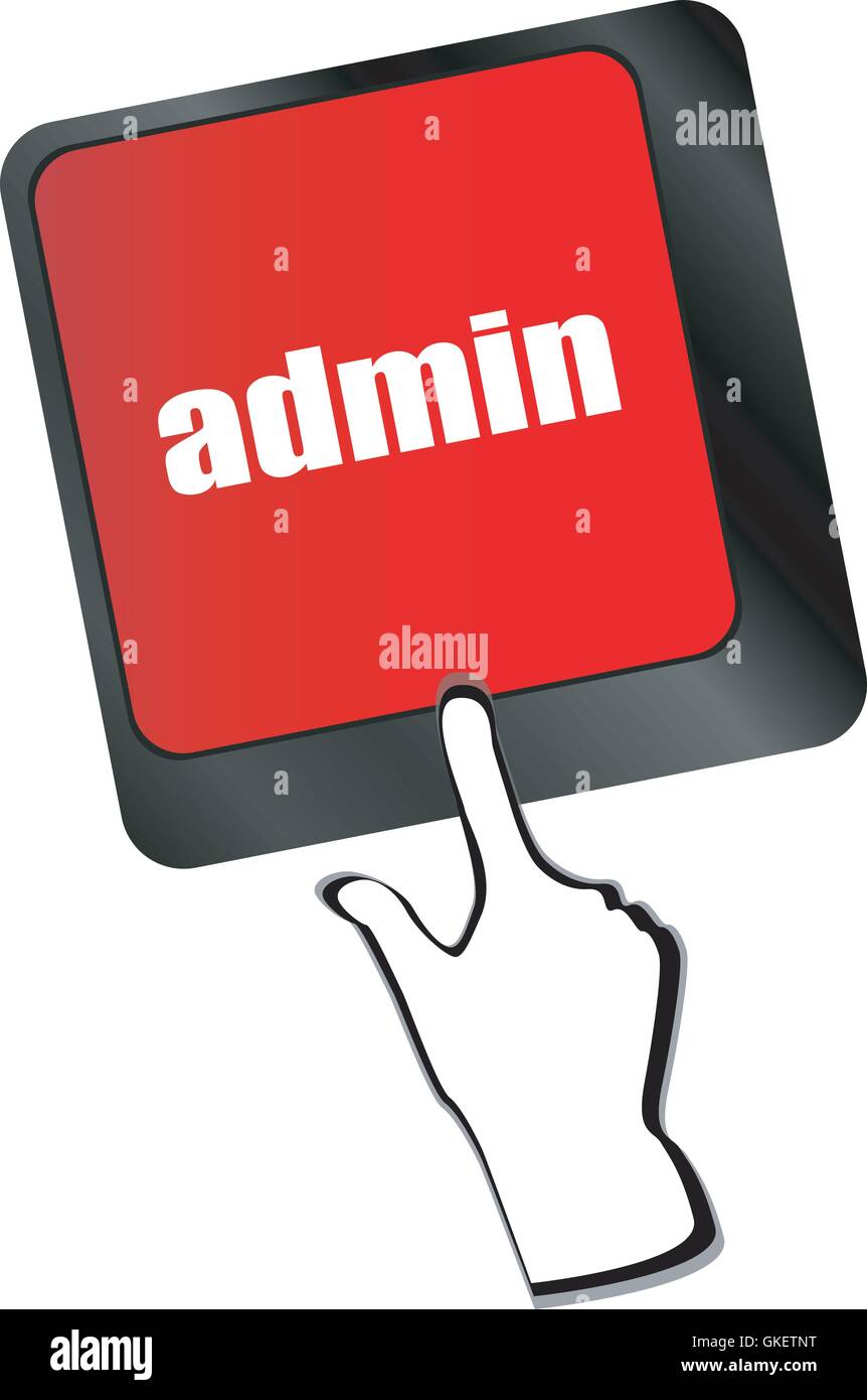 admin button on a computer keyboard keys vector Stock Vector Image ...