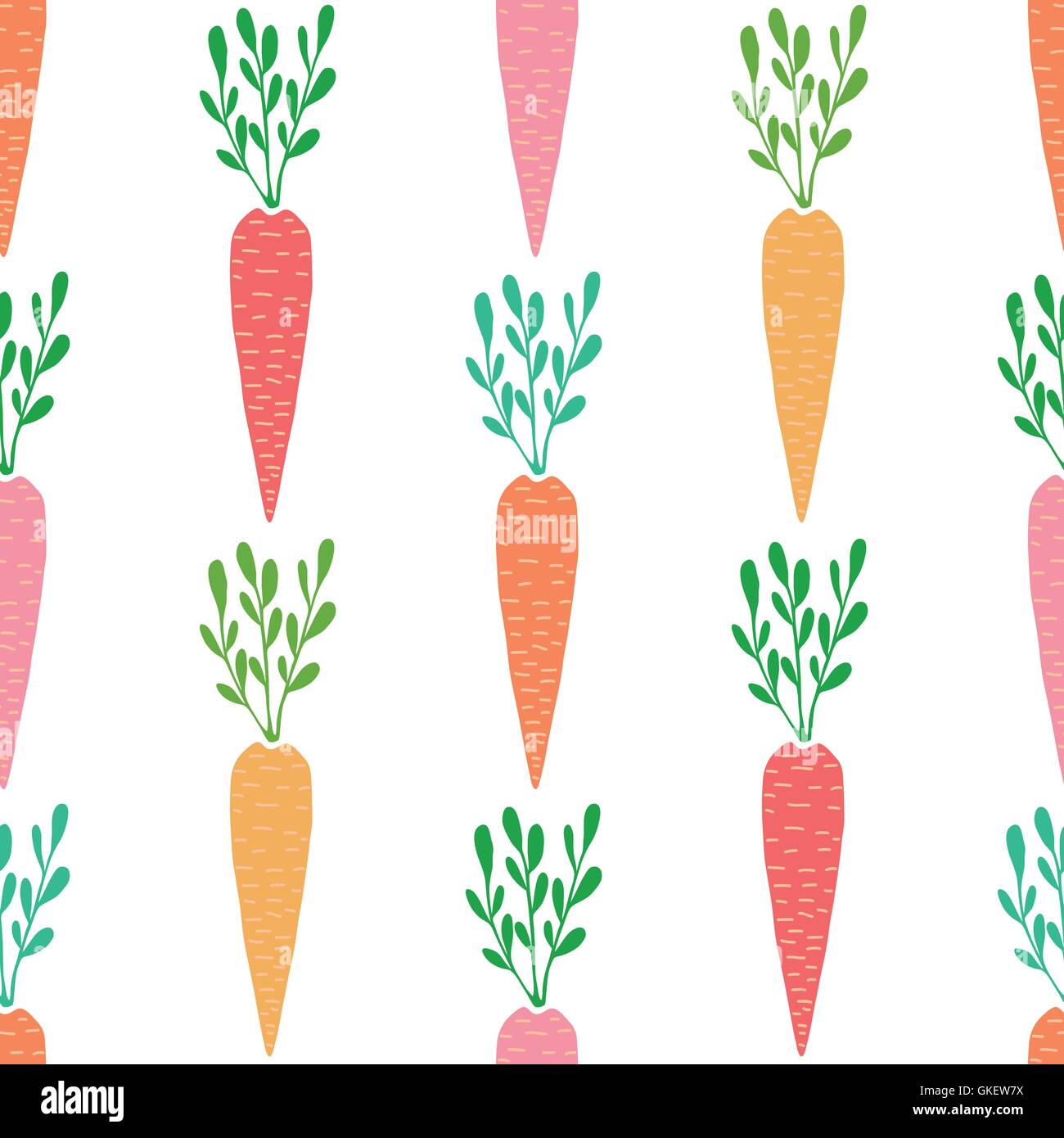 Vector yummy carrots seamless pattern background Stock Vector