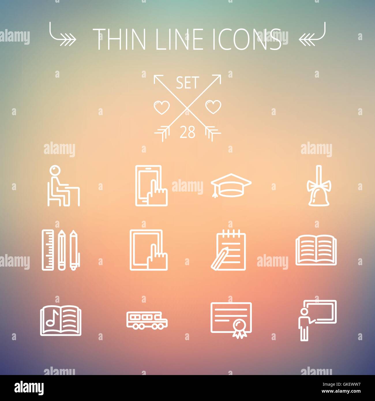 Education thin line icon set Stock Vector Image & Art - Alamy