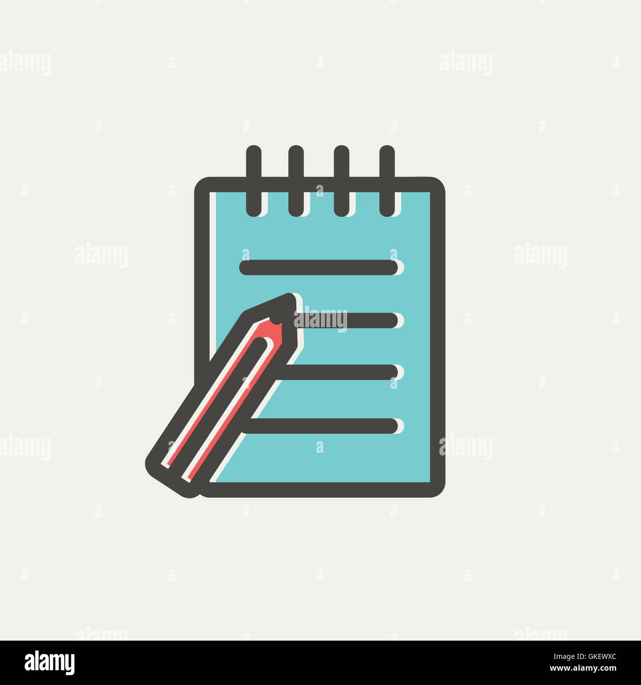 Pen and pad paper Stock Vector Images Alamy