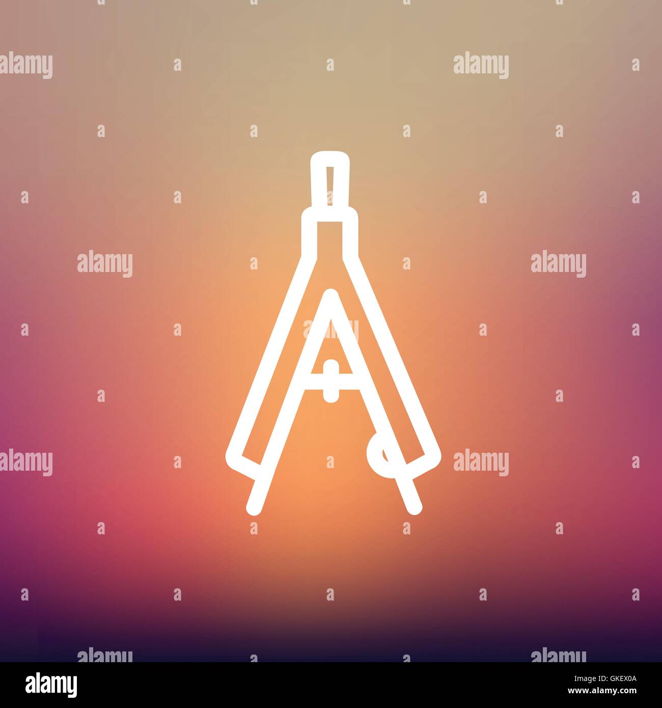 Compasses thin line icon Stock Vector Image & Art - Alamy