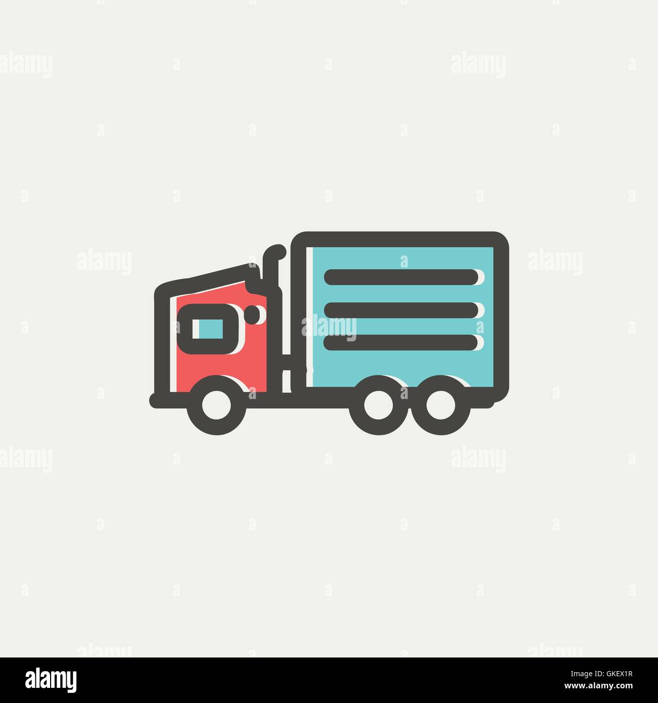 Delivery truck thin line icon Stock Vector Image & Art - Alamy