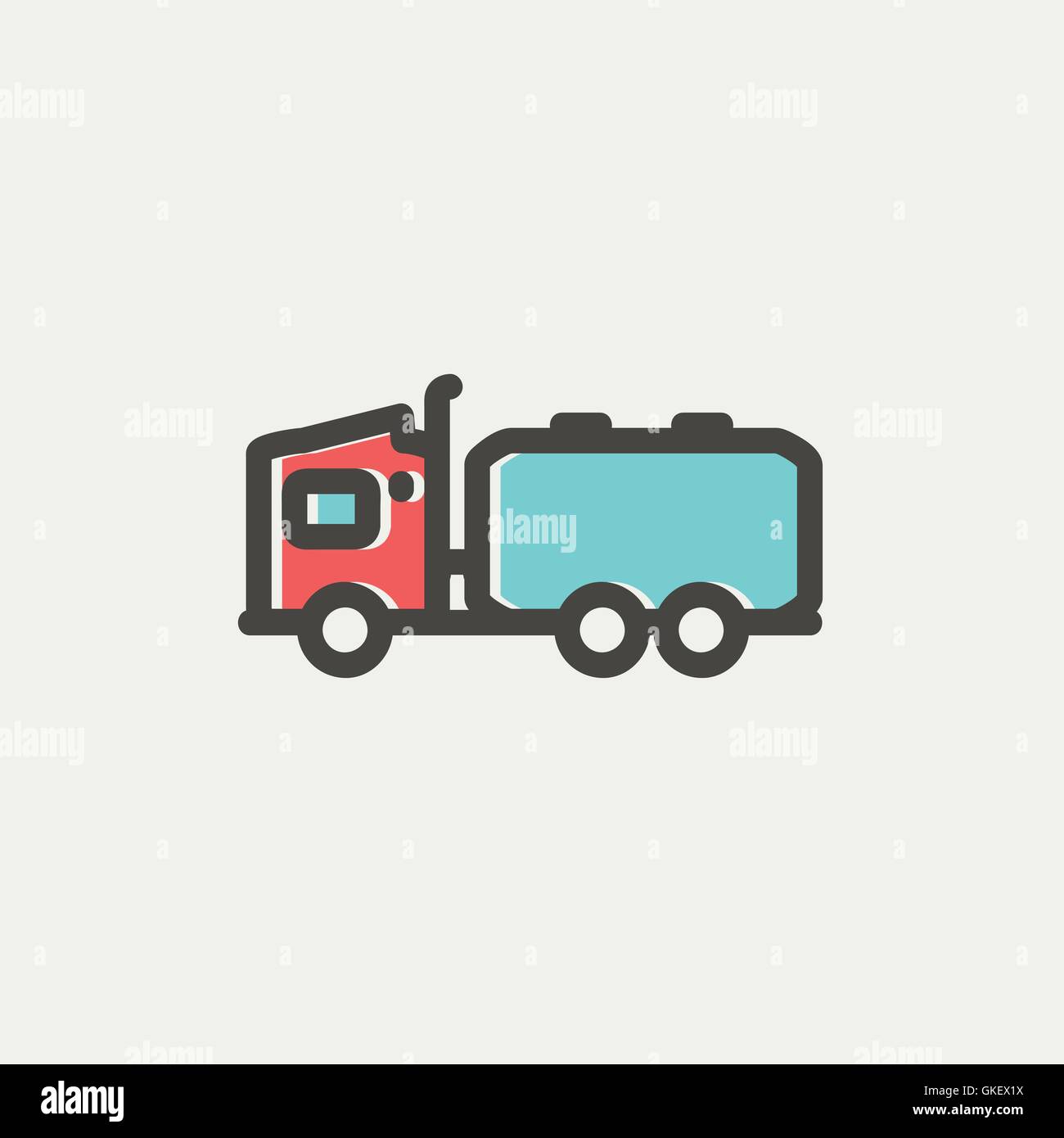 Tanker truck thin line icon Stock Vector Image & Art - Alamy