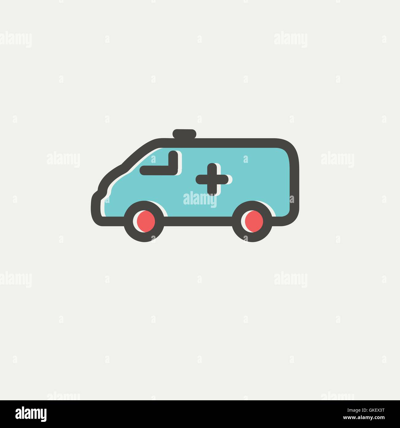 Ambulance car thin line icon Stock Vector Image & Art - Alamy