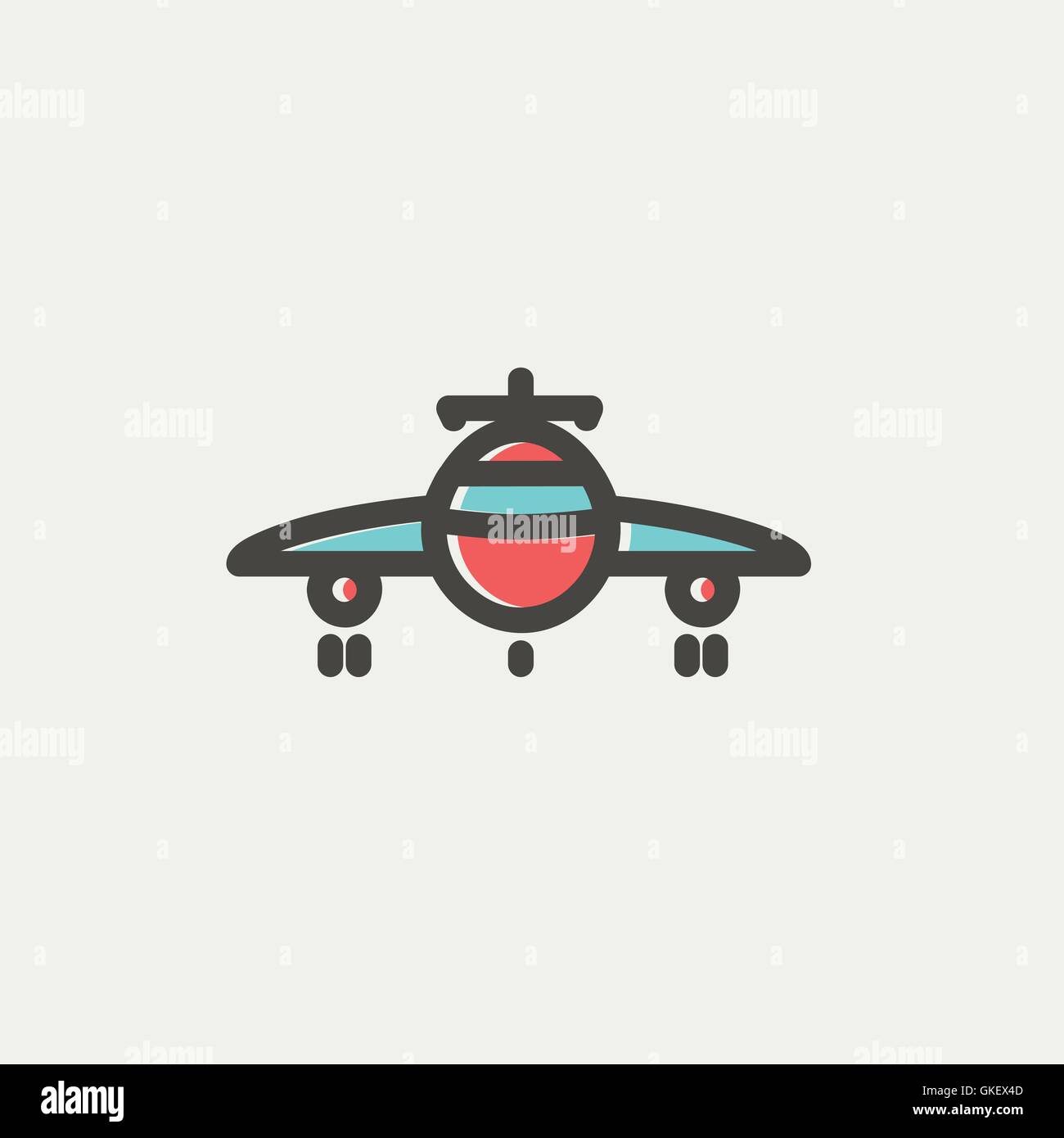 Airplane wings landing Stock Vector Images - Alamy