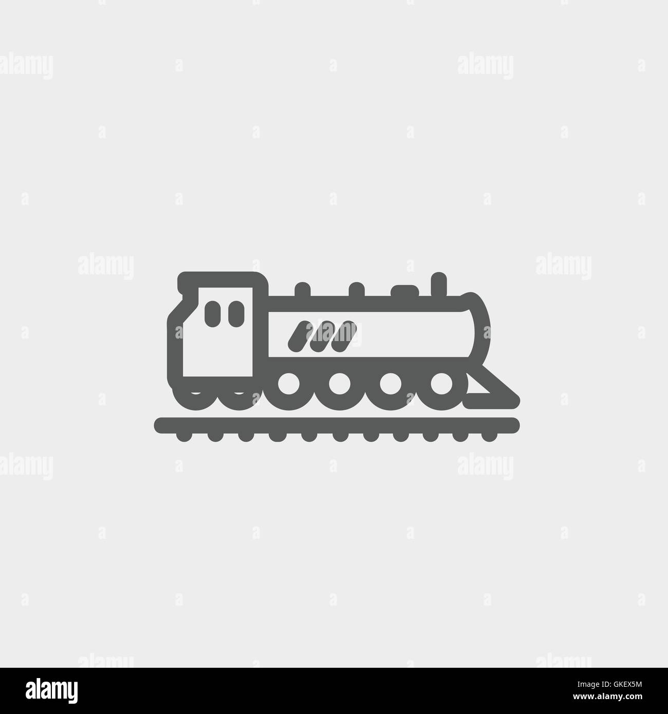 Railroad train thin line icon Stock Vector Image & Art - Alamy
