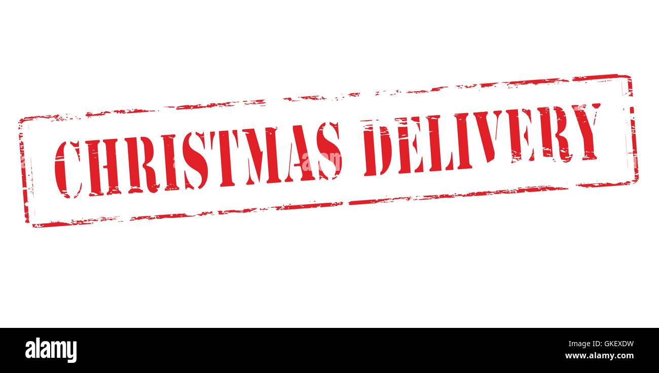 Christmas delivery red rubber stamp hi-res stock photography and images ...