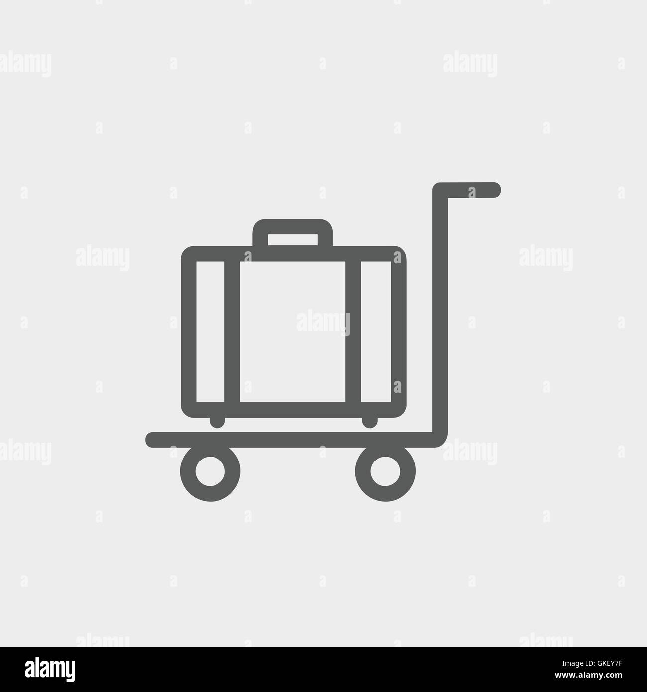 Empty luggage airport trolley Stock Vector Images - Alamy
