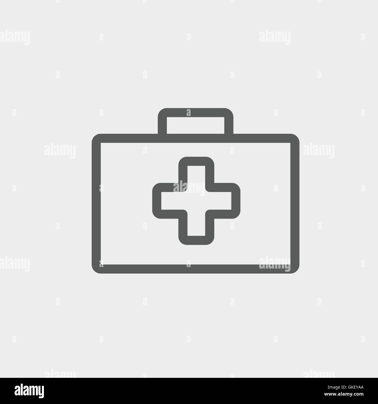First aid kit thin line icon Stock Vector