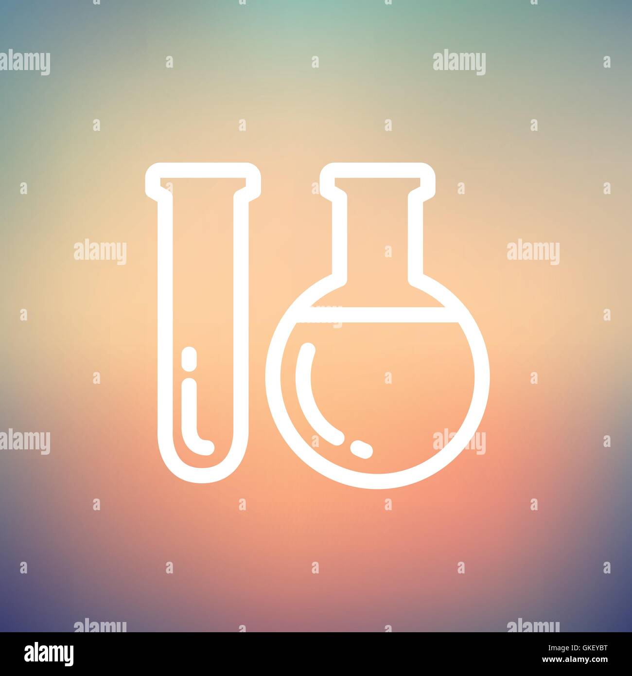 Test tube thin line icon Stock Vector Image & Art - Alamy