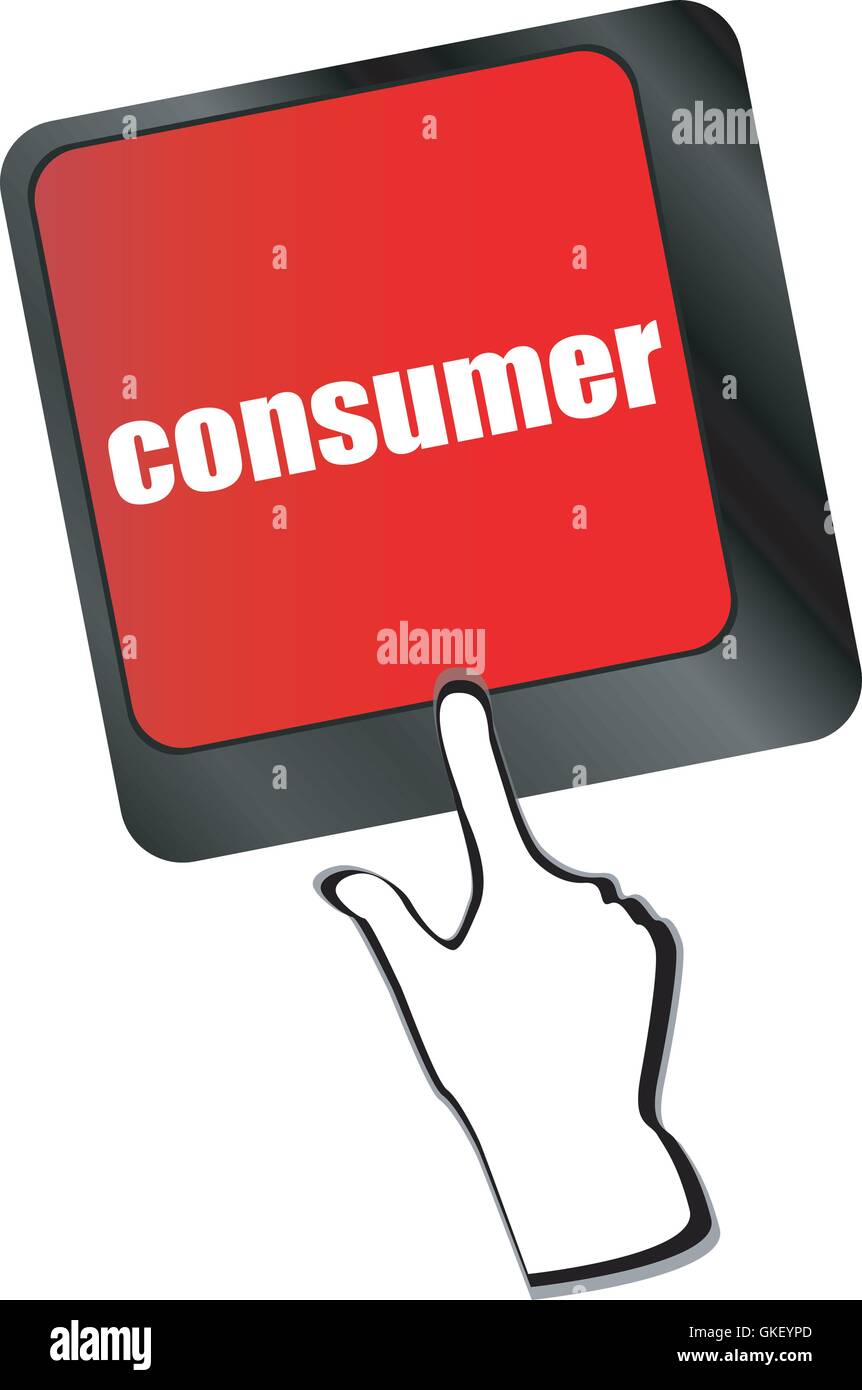 consumer message on enter key of keyboard vector Stock Vector Image