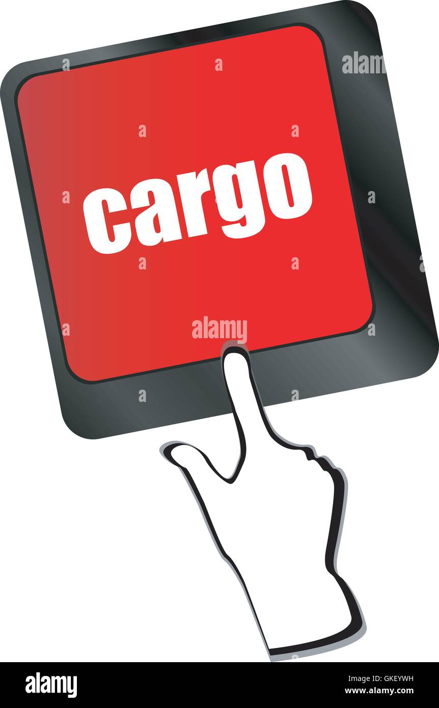 Cargo word on laptop computer keyboard key vector stock vector image 