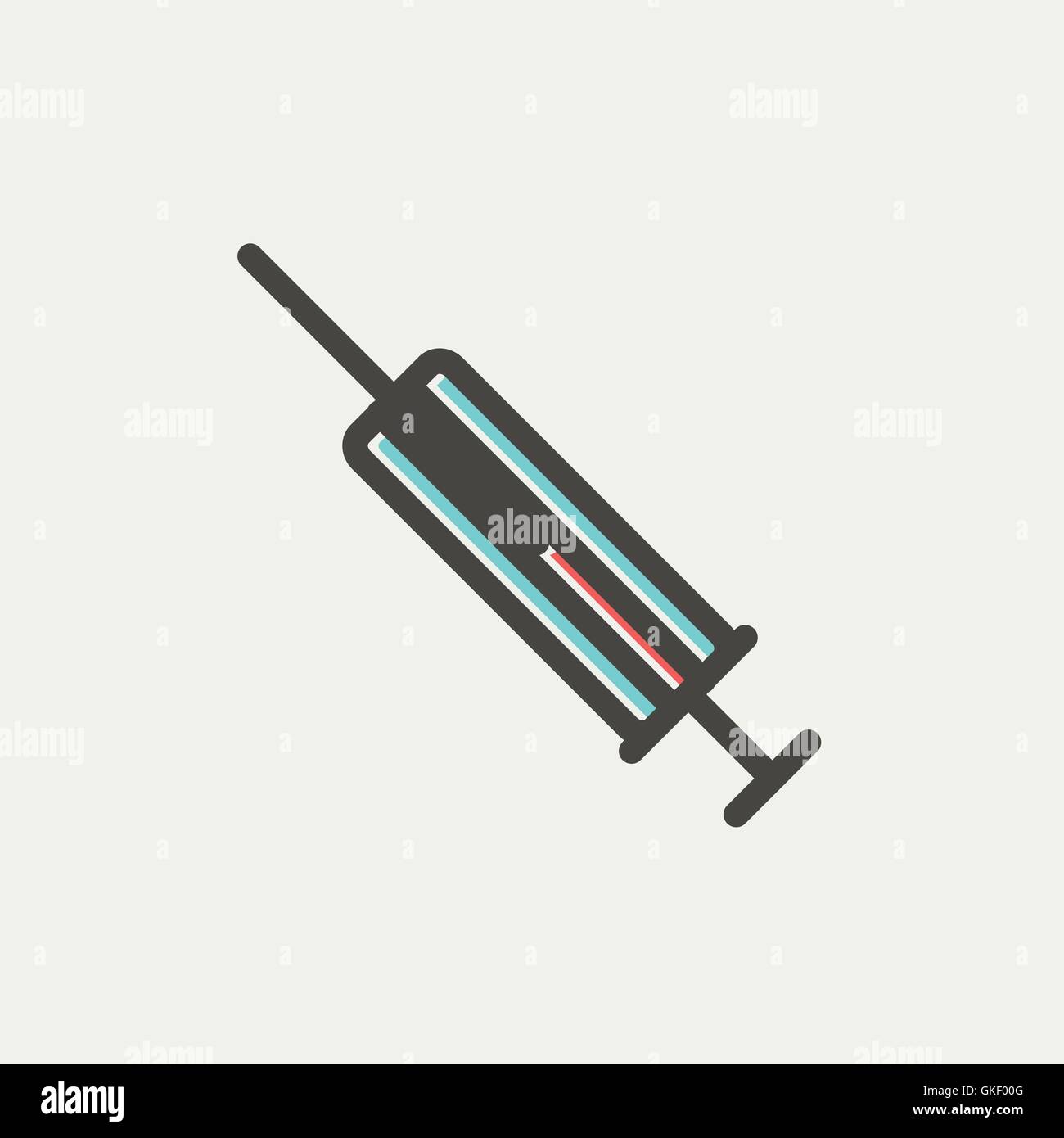 Simple syringe injection outline Stock Vector Images - Alamy