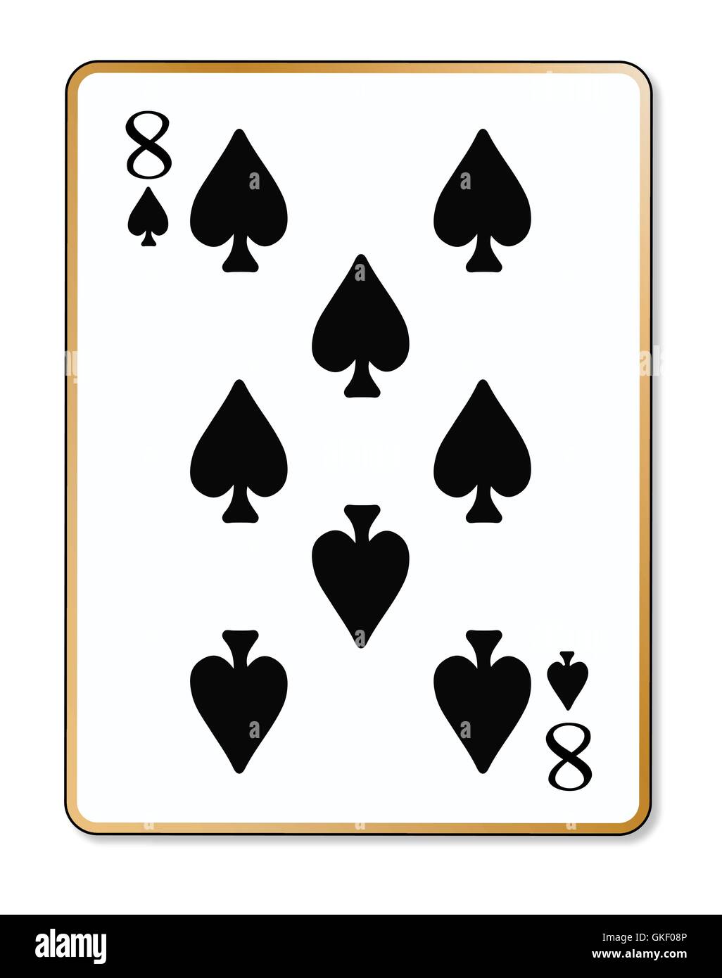 Eight of spades playing card Stock Vector Images - Alamy