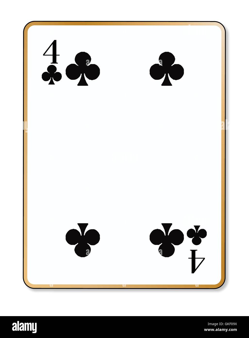 4 of clubs Stock Vector Images Alamy