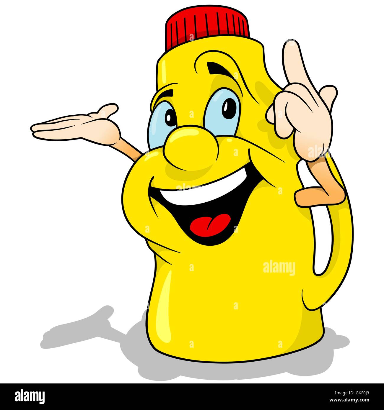 Yellow Happy Bottle Stock Vector