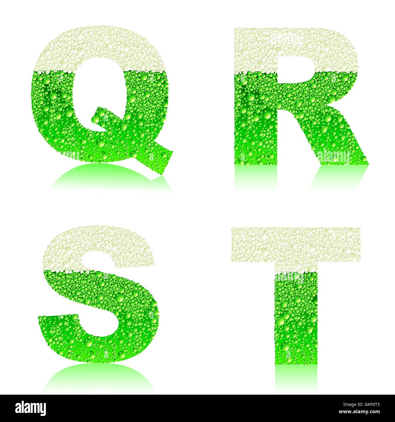 alphabet green beer Stock Vector