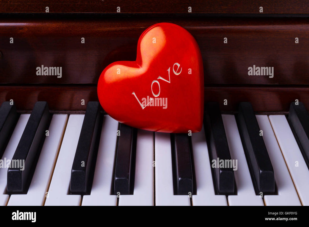 Love Heart On Piano Stock Photo Alamy