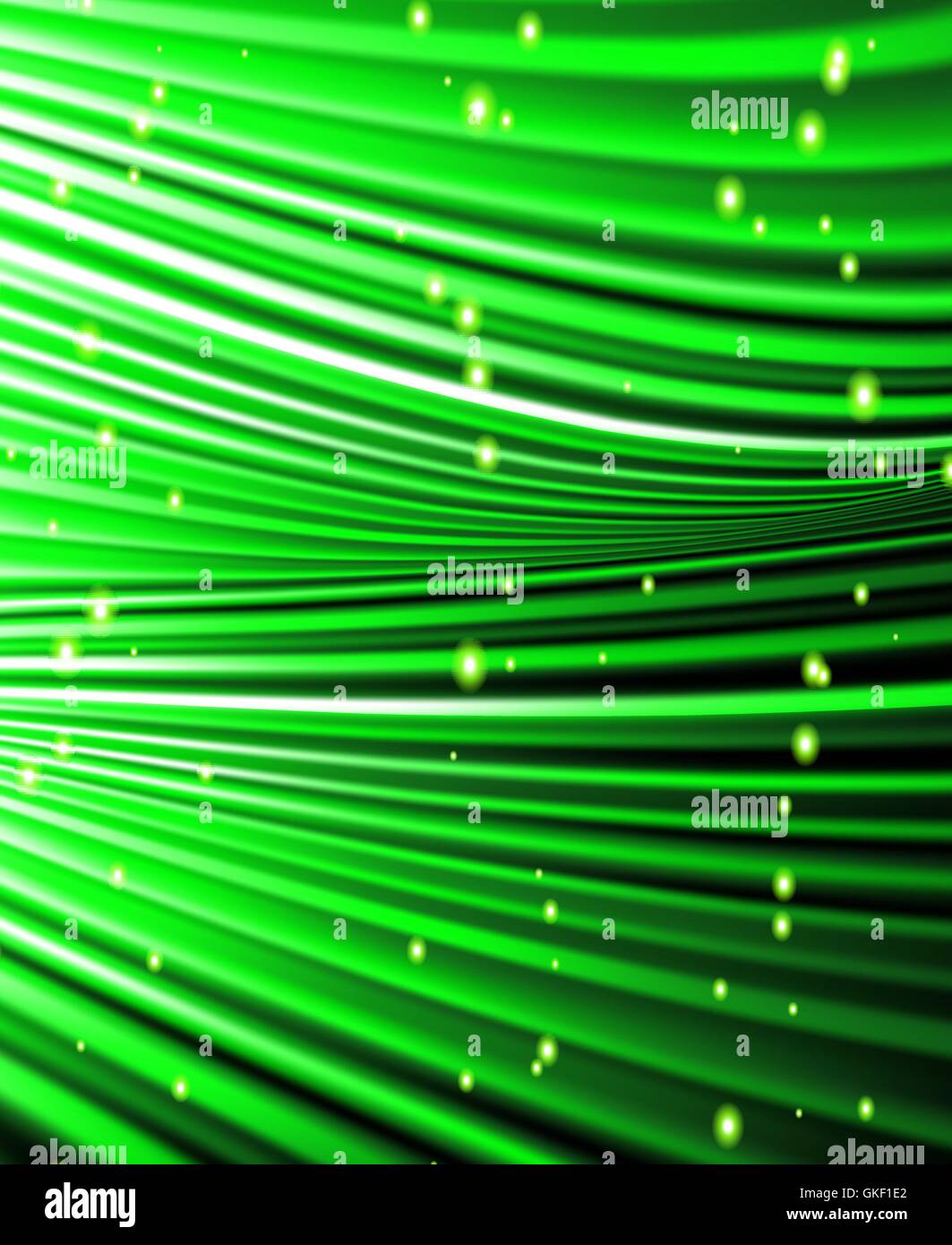 Falling Rays Illustration stars are falling on the background of green rays Stock Vector Image ...
