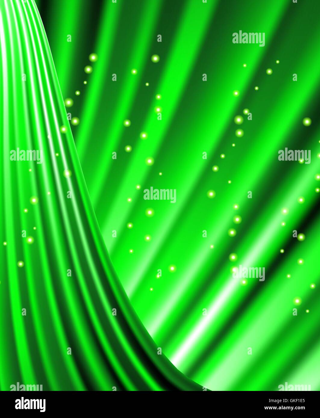 Falling Rays Illustration stars are falling on the background of green rays Stock Vector Image ...