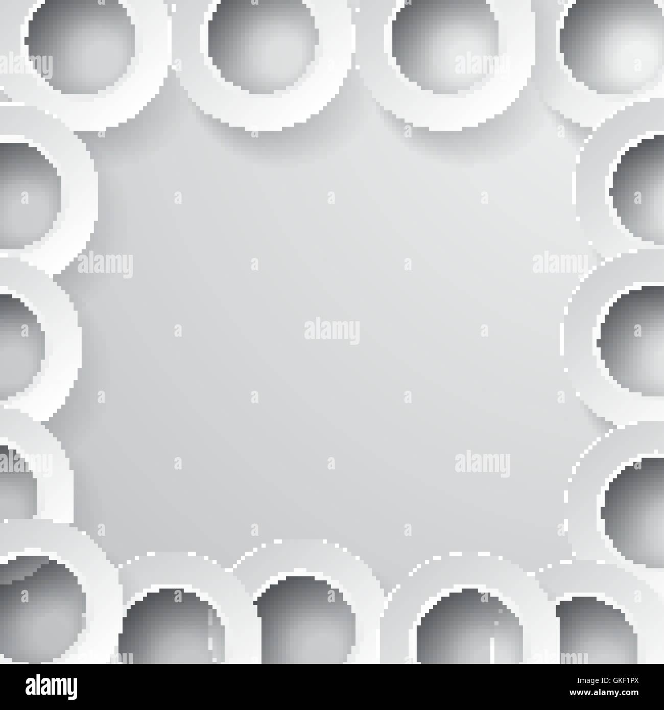 Paper circle banner with drop shadows. Vector illustration Stock Vector ...