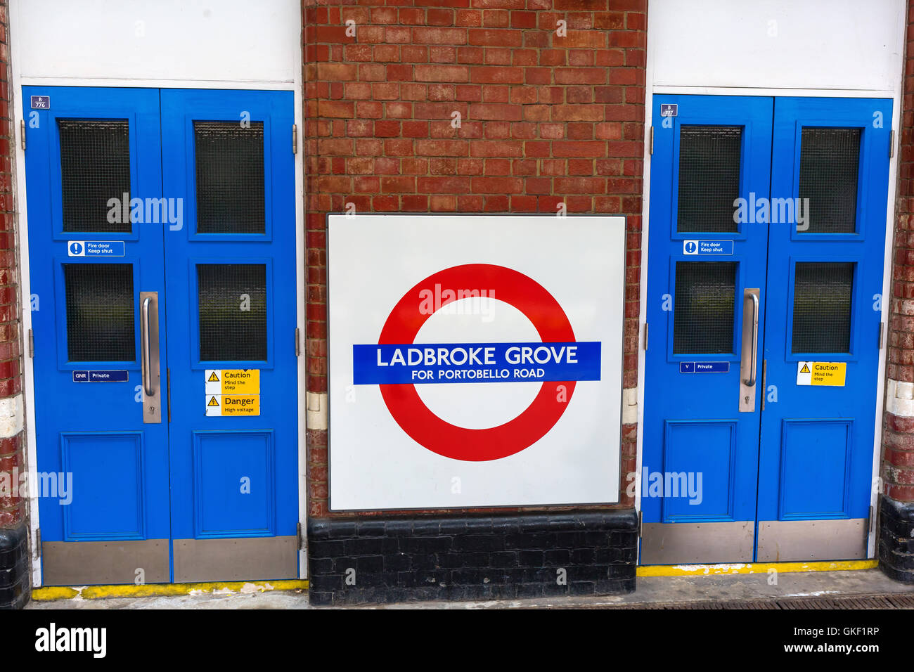 London, UK - June 19, 2016: subway station Ladbroke Grove in London. The London Metro is the 3rd longest of the world. Fifty-fiv Stock Photo