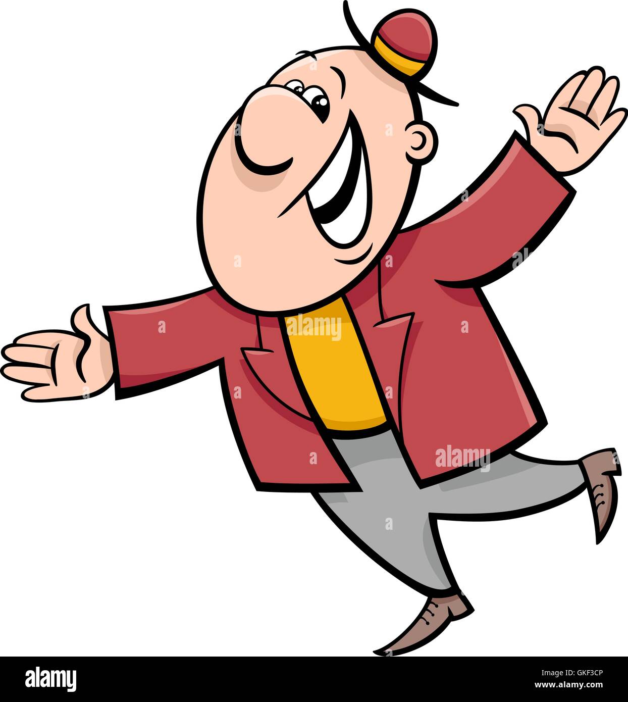 Happy Man Cartoon Illustration Stock Vector Image Art Alamy Happy Man Cartoon Illustration Stock Vector Image Art Alamy