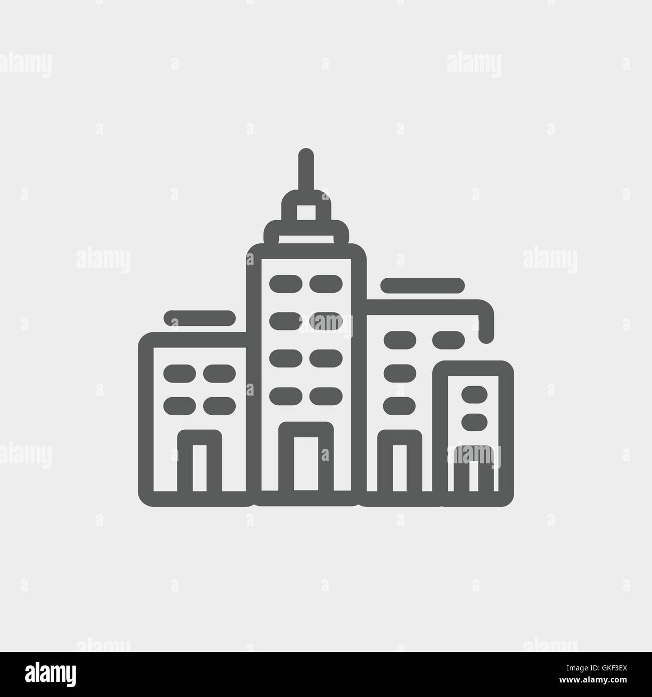 Condominium building thin line icon Stock Vector Image & Art - Alamy