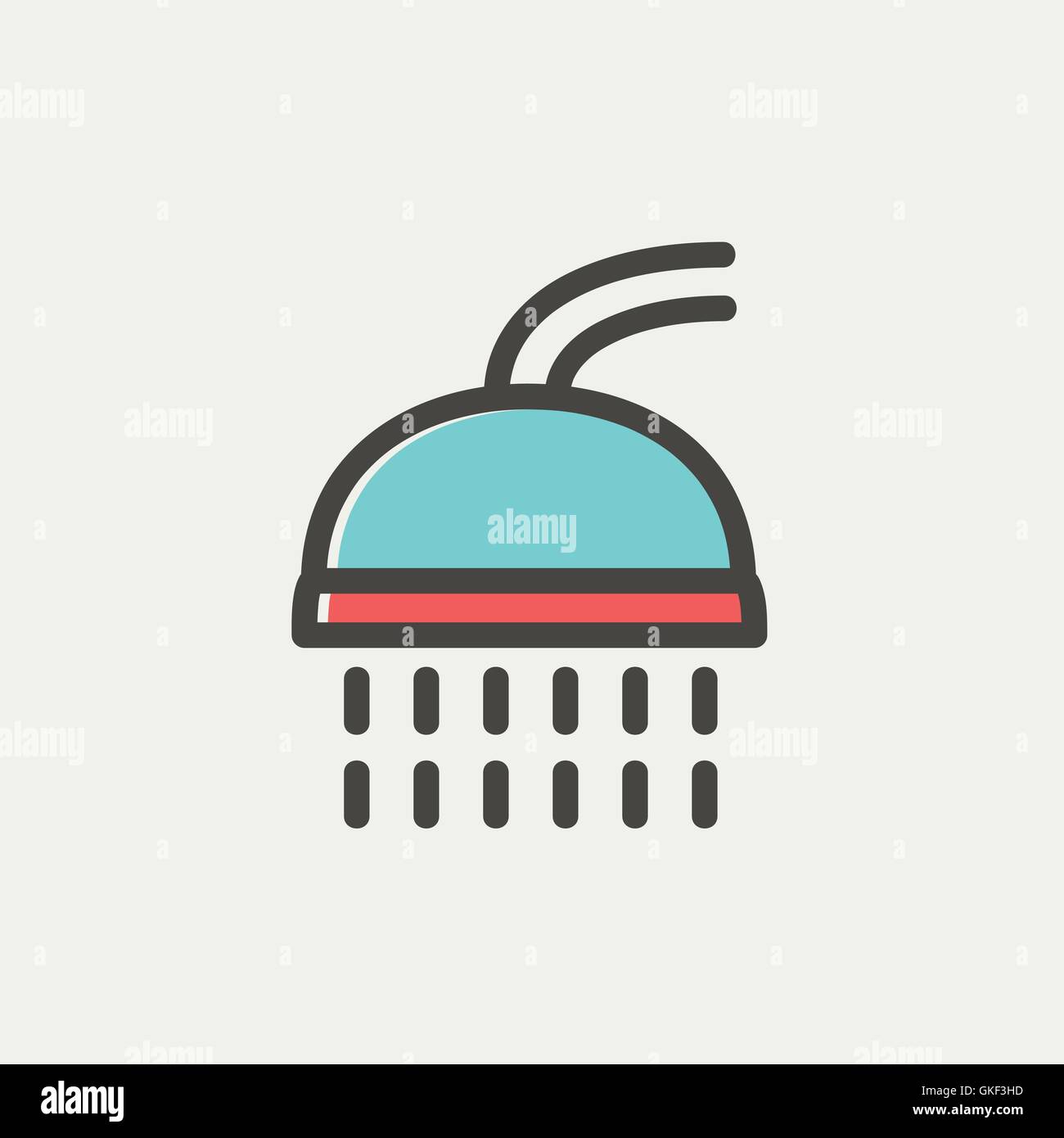 Shower thin line icon Stock Vector Image & Art - Alamy