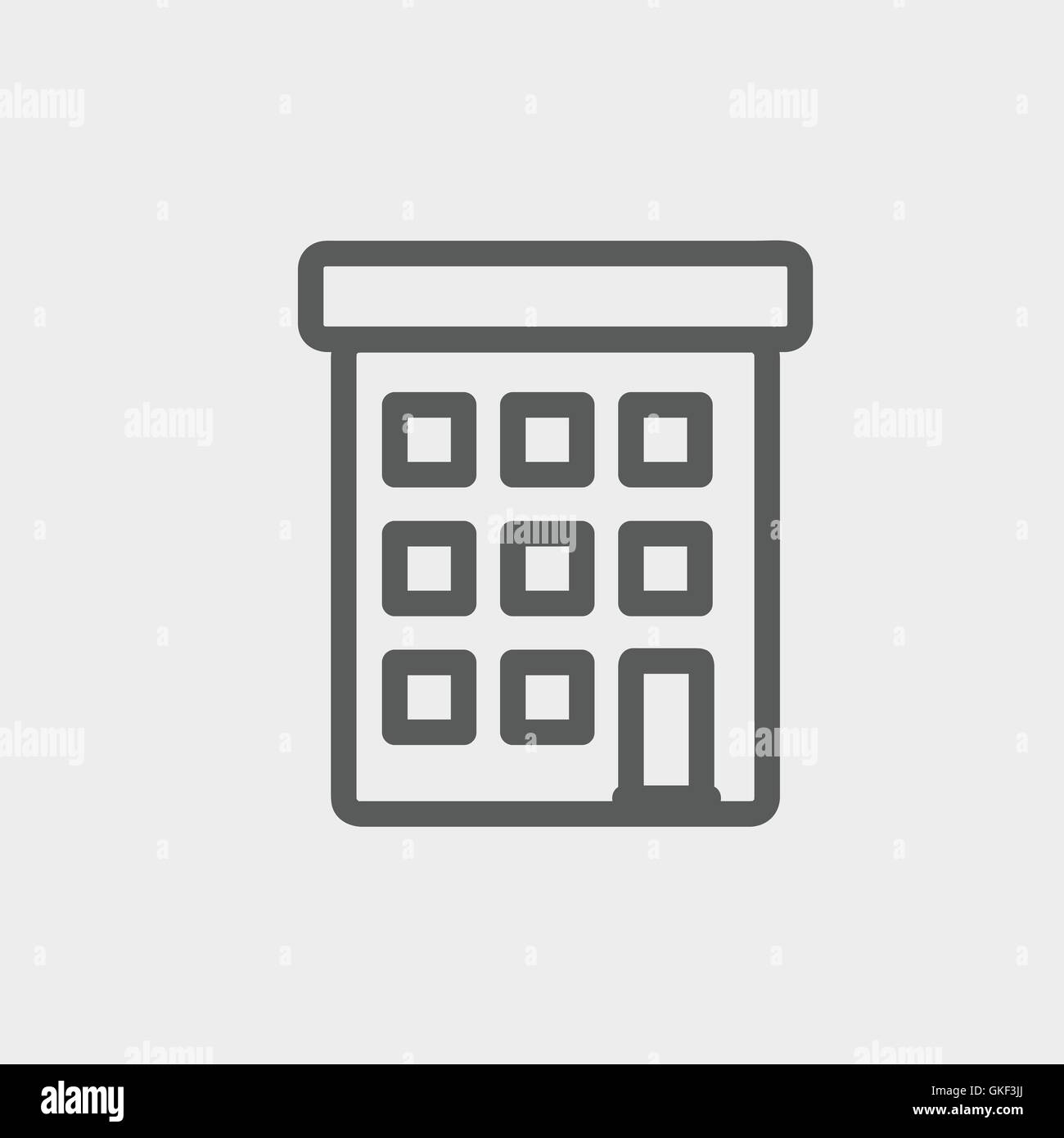 Condominium building thin line icon Stock Vector Image & Art - Alamy