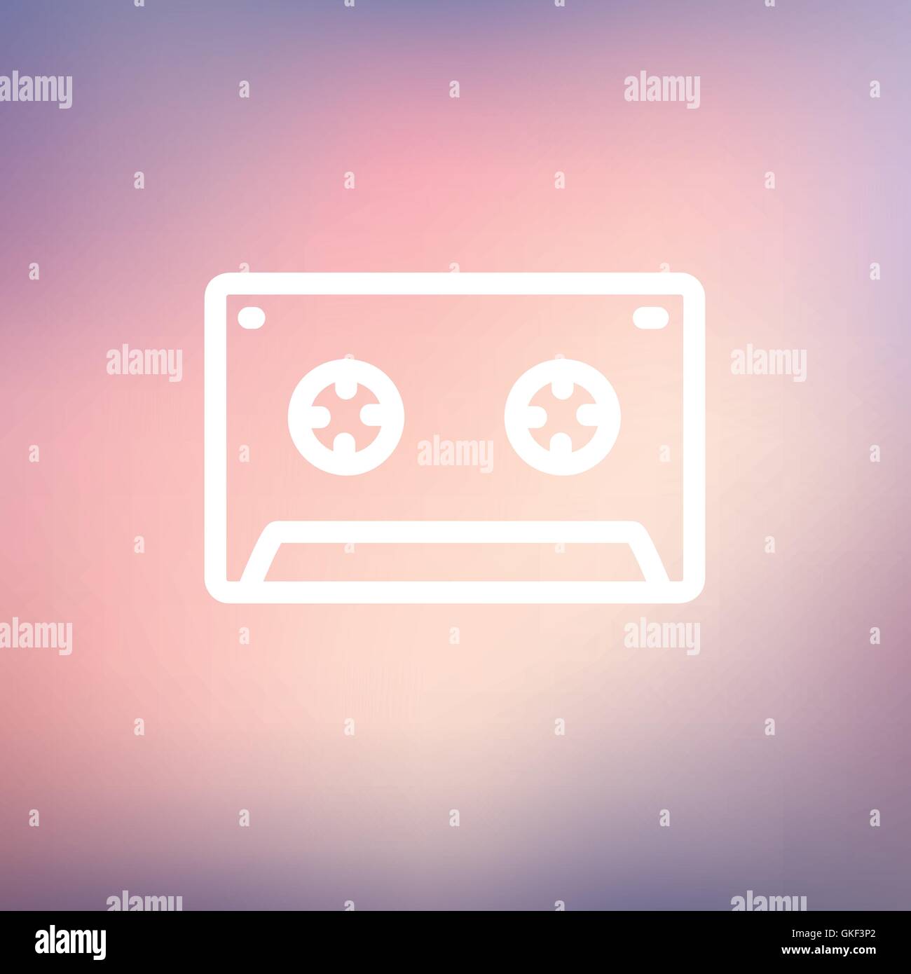 Cassette tape thin line icon Stock Vector Image & Art - Alamy