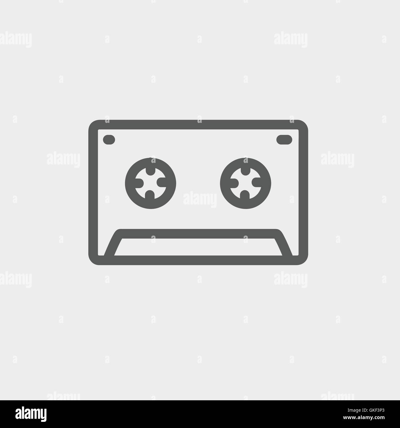 Cassette tape thin line icon Stock Vector Image & Art - Alamy