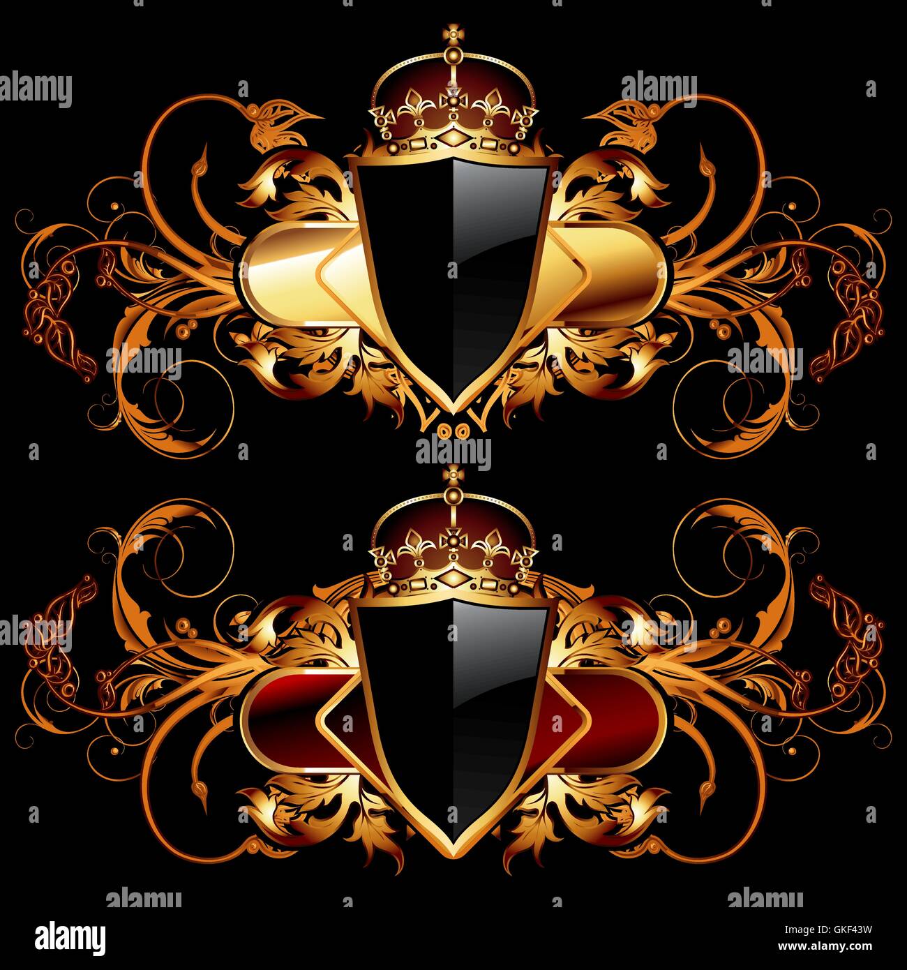 Shields of arms Stock Vector Images - Alamy