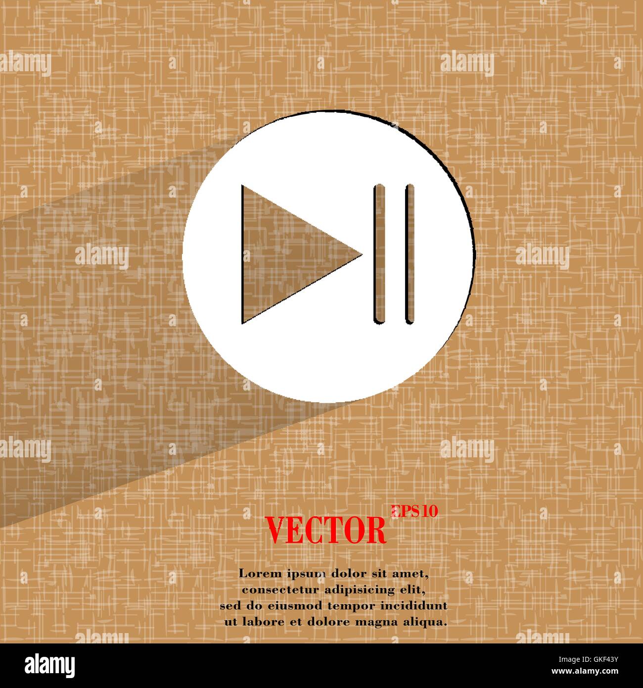 Play button web icon on a flat geometric abstract background Stock ...
